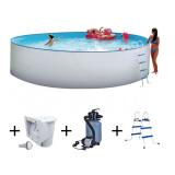 Nadzemní bazén Nuovo 3,5 x 1,2 m s pískovou filtrací, skimmerem a schůdky