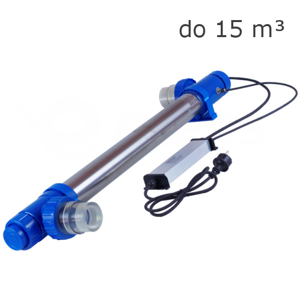 Bazénová UV lampa Blue 16 W pro bazény do 15 m3 připojení na potrubí 63 / 50 mm
