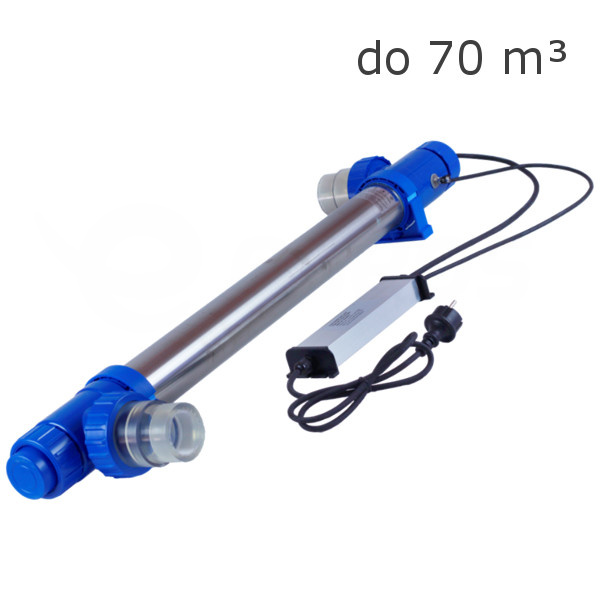 Bazénová UV lampa Blue 75 W pro bazény do 70 m3 připojení na potrubí 63 / 50 mm