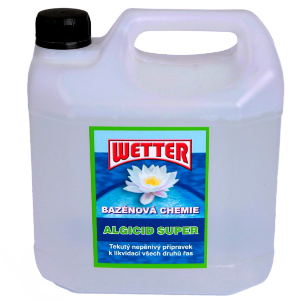 Algicid SUPER - tekutý nepěnivý přípravek k likvidaci všech druhů řas 3 litry