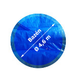 Zimní plachta modro-černá 5,8 m na kruhový bazén 4,6 m