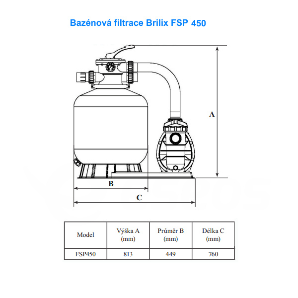 Filtrace Brilix FSP 450, 8 m3/ hod