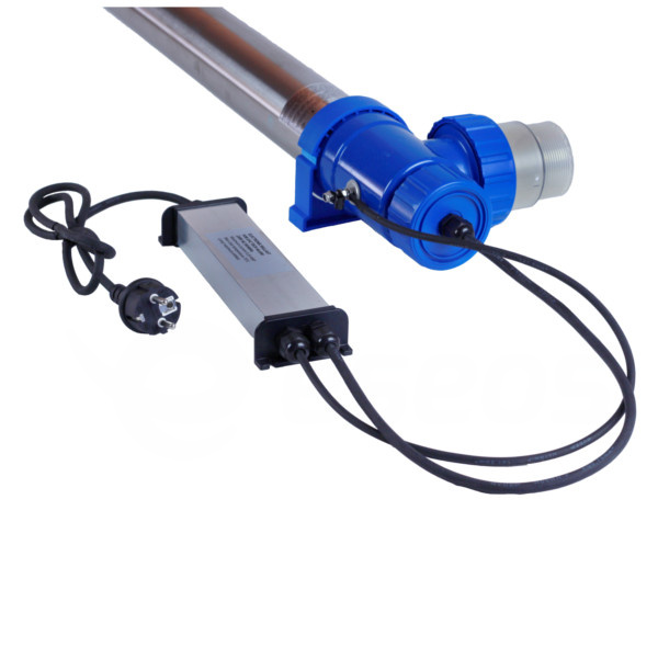 Bazénová UV lampa Blue 40 W pro bazény do 35 m3 připojení na potrubí 63 / 50 mm