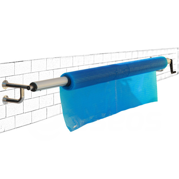 Naviják na solární plachtu na zeď pro bazény šířky 4,1 - 5,7 m pravý